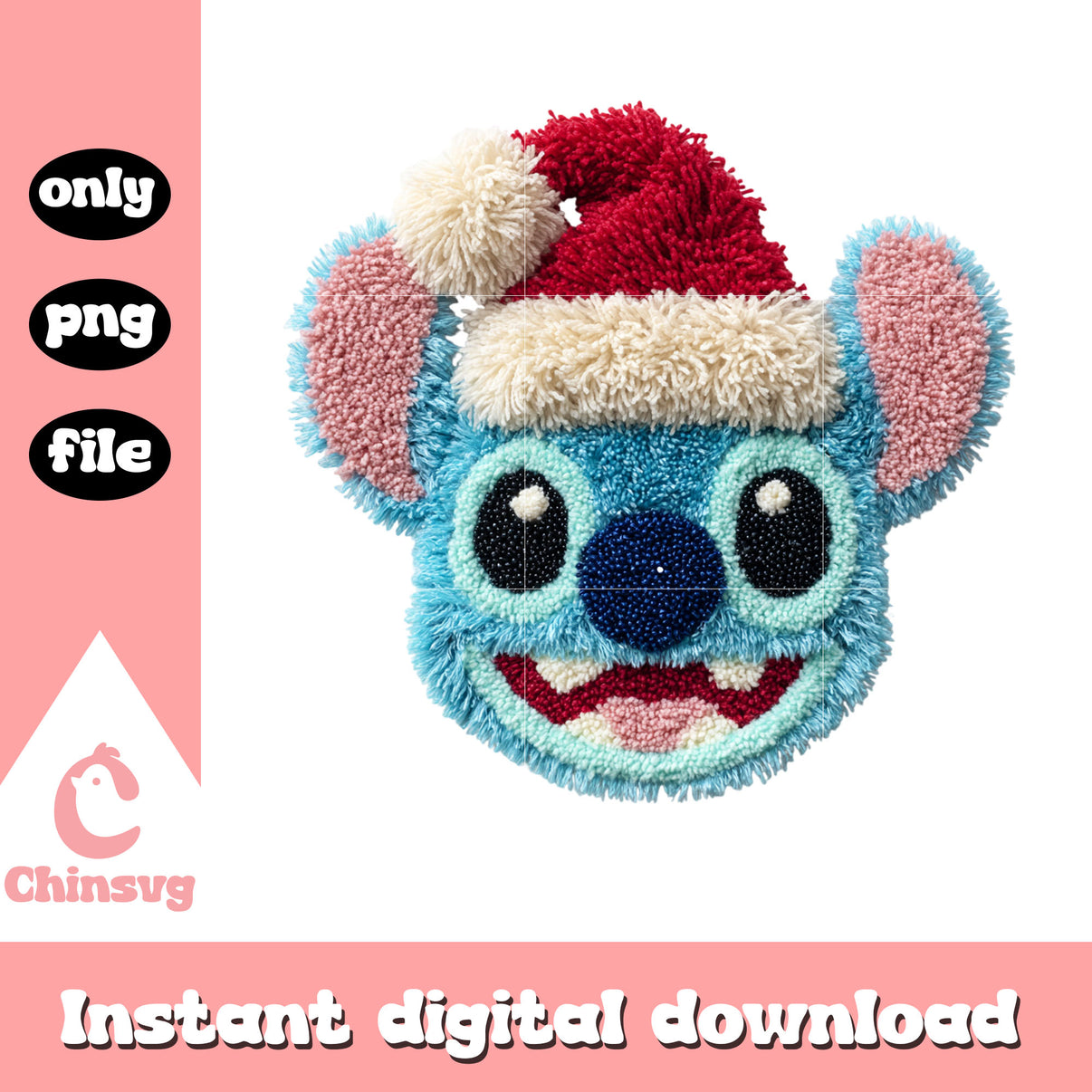 Stitch face yarn crochet design png, stitch disney png – Chinsvg