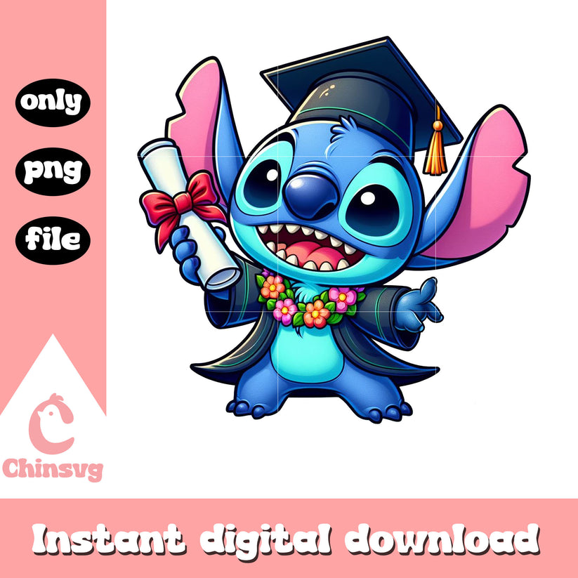 Stitich Graduation Stitch graduation design png, stitch cartoon png, graduation png – Chinsvg