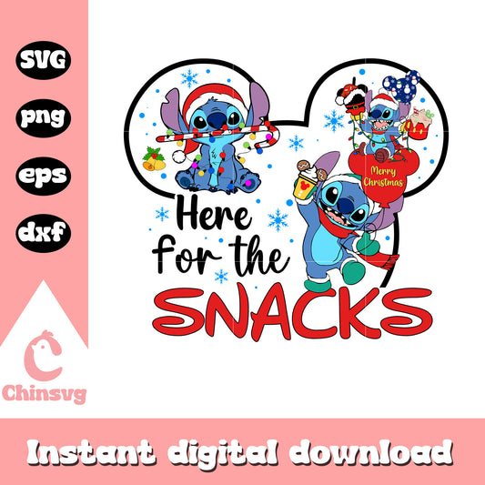 Stitch here for the snacks design svg, lilo and stitch svg