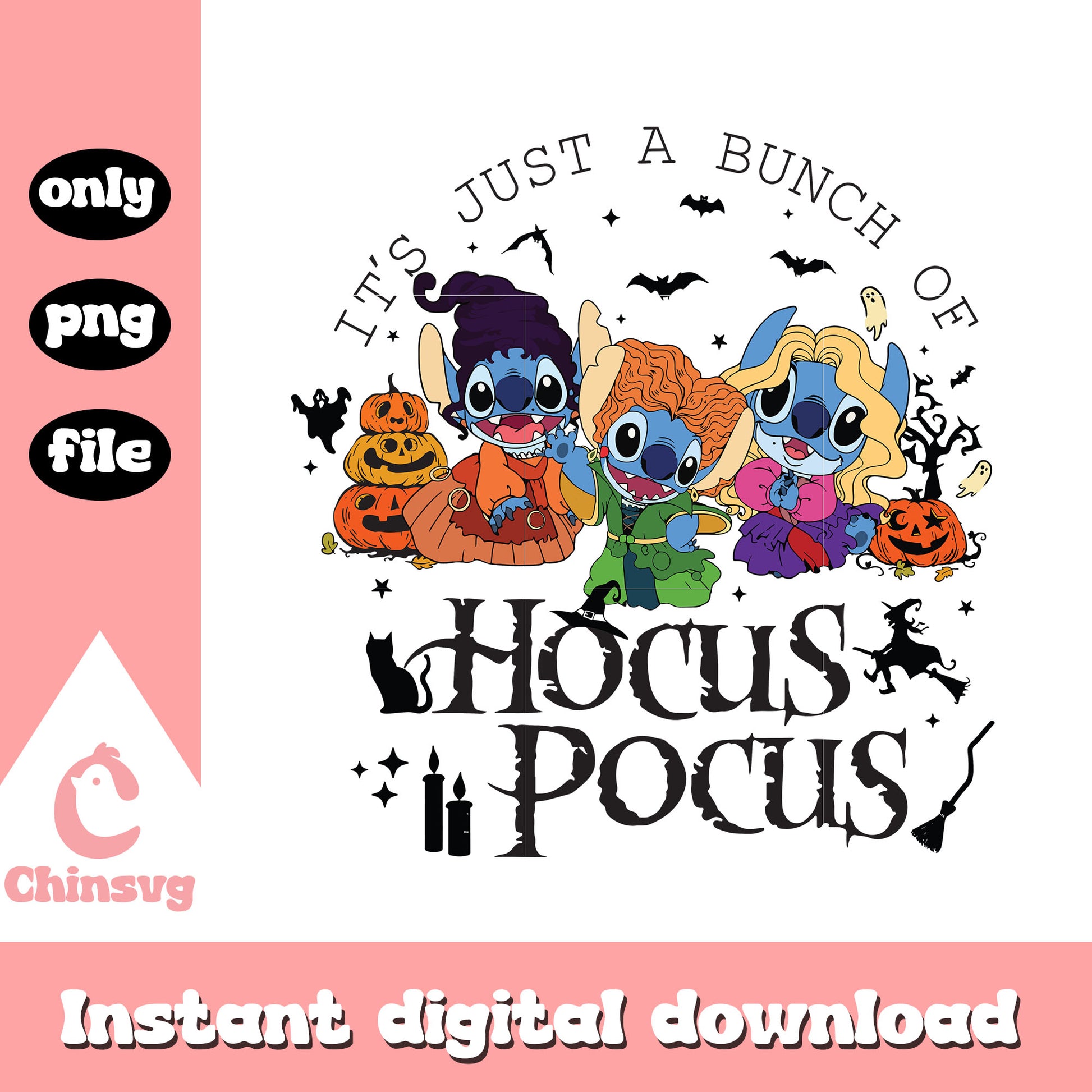 Stitch it's just a bunch of hocus pocus png, disney stitch png