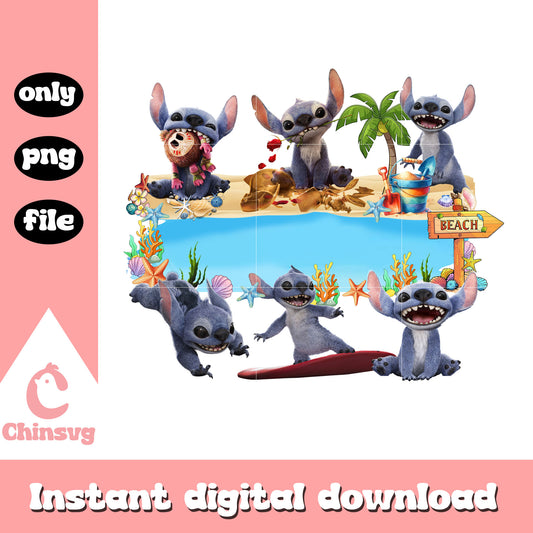 Stitch live action beach custumn png, Stitch beach custumn png