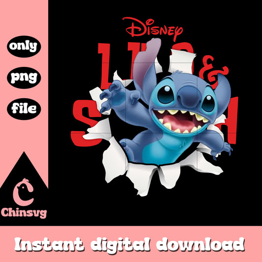 Stitch live action breakout paper png, disney cartoon png