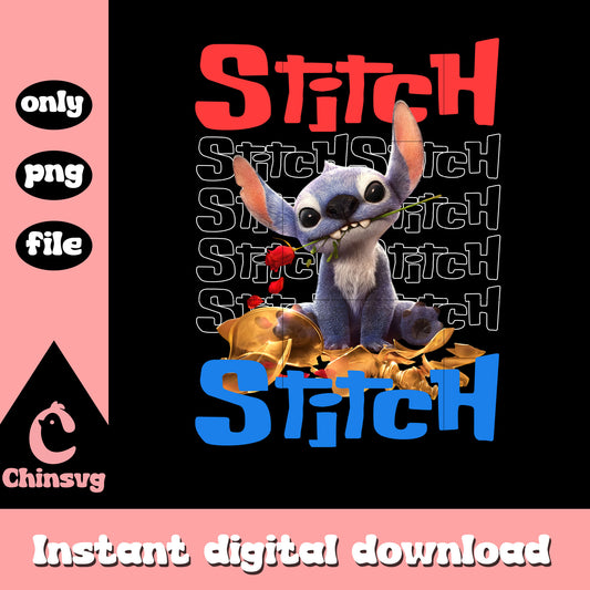 Stitch live action sitting tilt head png, cute stitch png