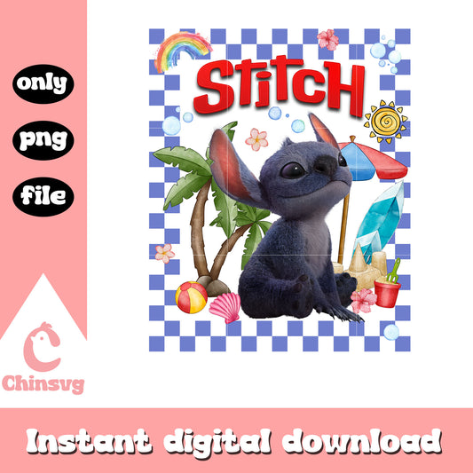 Stitch live action smiling beach png, Stitch live action png