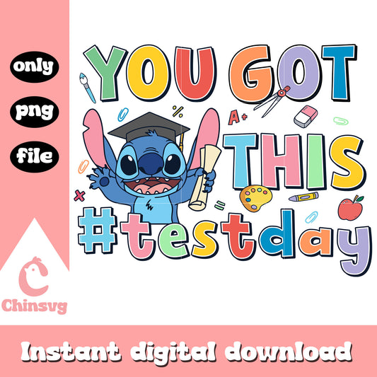 Stitch you got this test day png, stitch character png