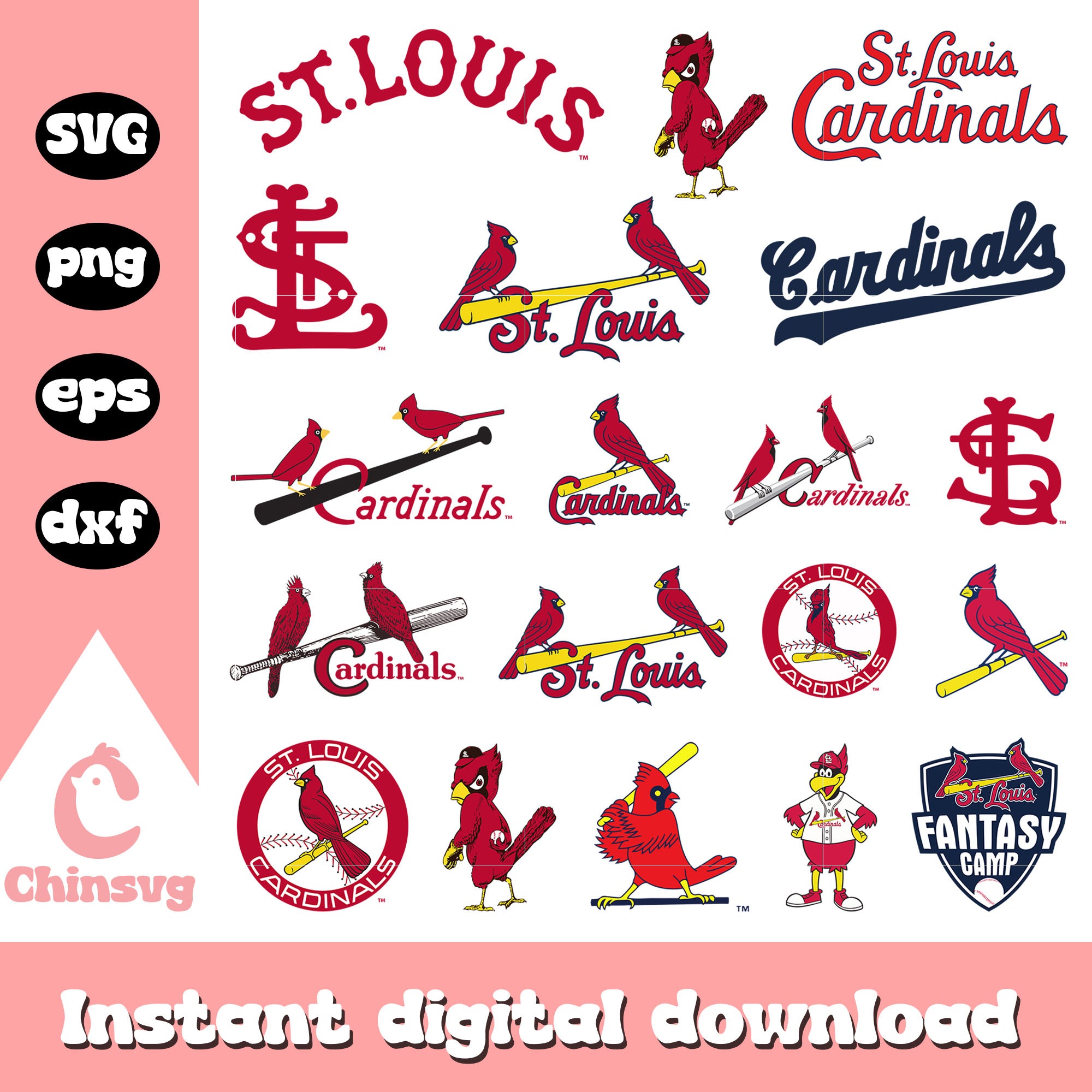 St louis cardinals logo design bundle svg, st louis cardinals svg – Chinsvg