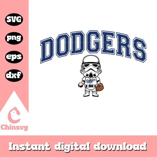 Stormtrooper LA Dodgers baseball svg, baseball svg, star wars svg