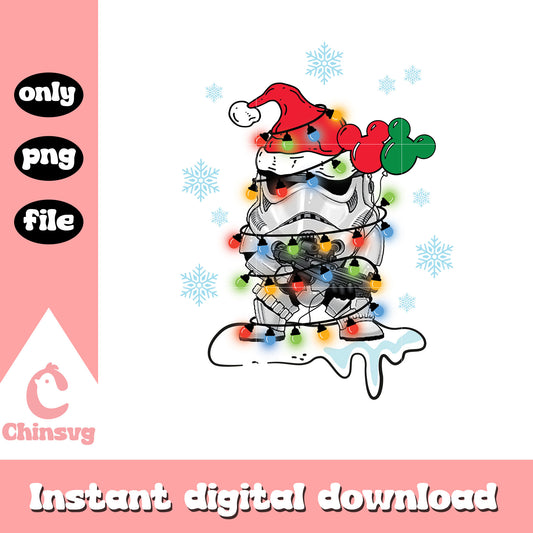 Stormtrooper disney christmas lights png, stormtrooper star wars png