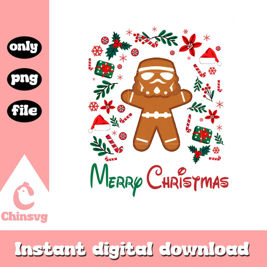 Stormtrooper gingerbread christmas png, stormtrooper star wars png