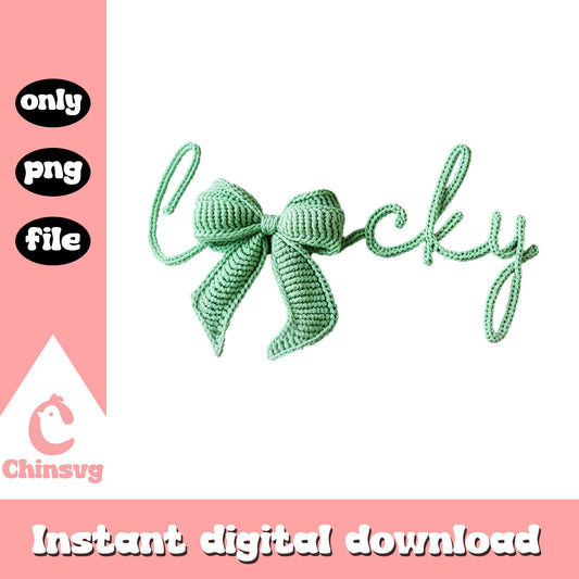 St patrick’s bow lucky png, st. patrick's day decor​ png
