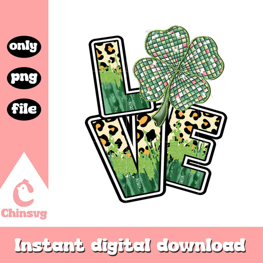St patrick’s love clover png, st patricks day clover​​​​ png