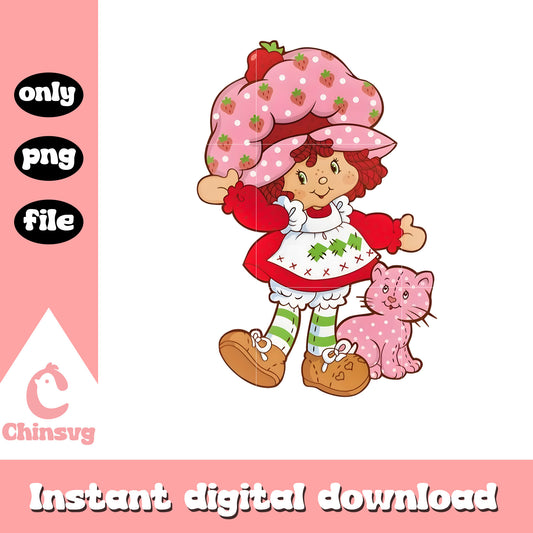 Strawberry Shortcake Cartoon 80s PNG_0903241020-01