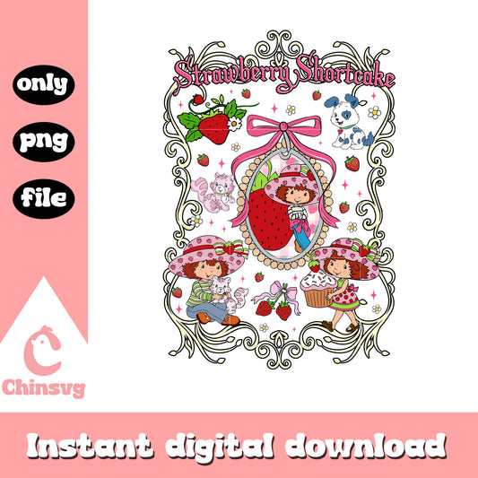 Strawberry shortcake​ characters design png, strawberry movie​ png