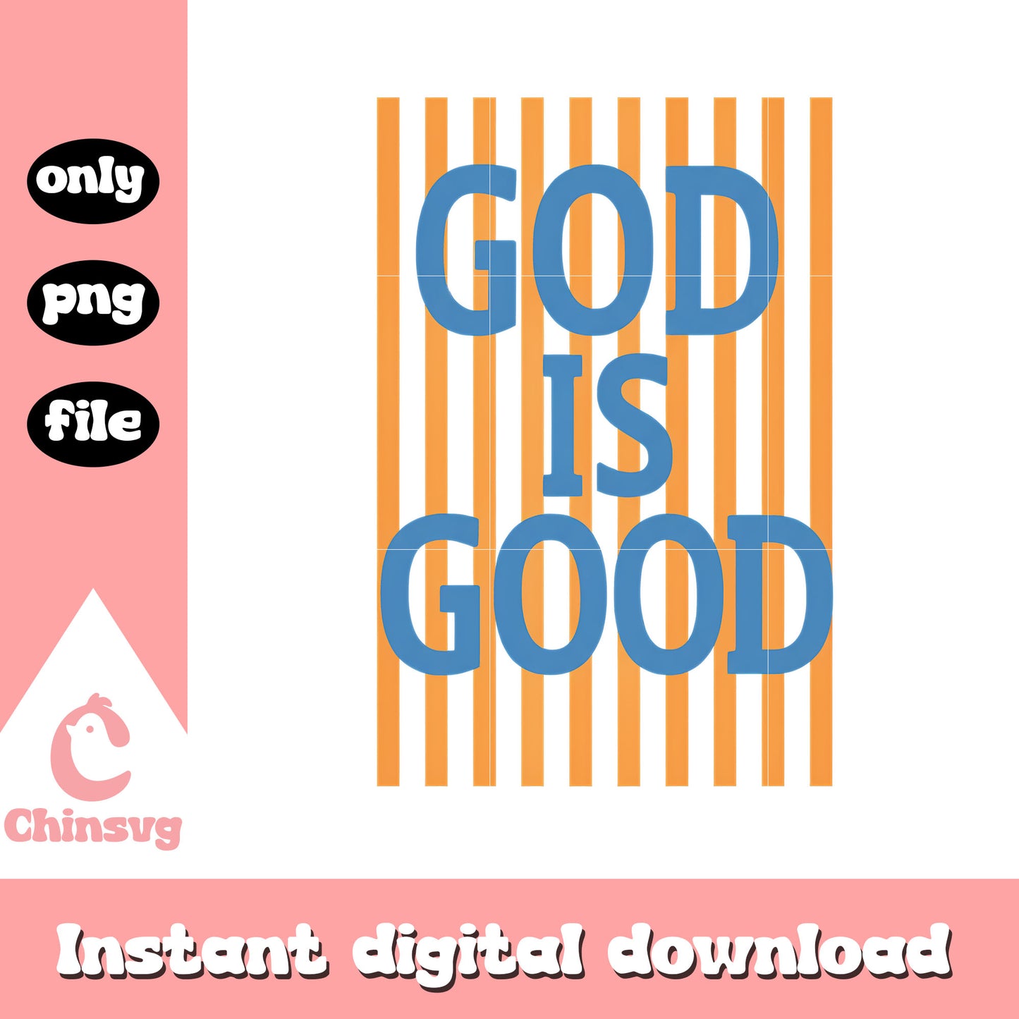 Striped god is good design png