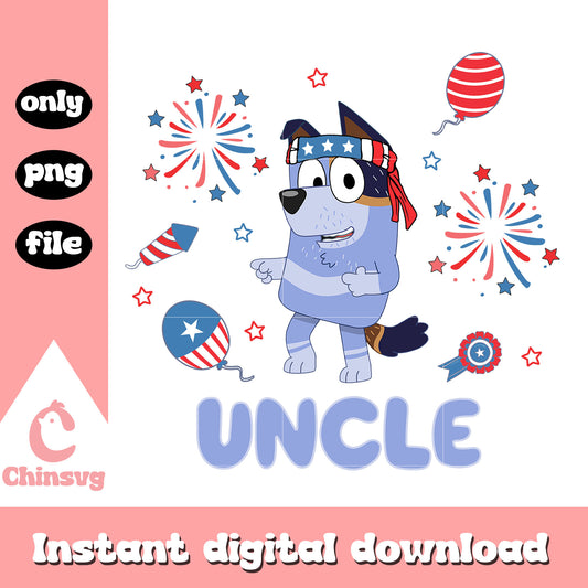 Stripe dog uncle happy 4th of july png, stripe dog of disney png