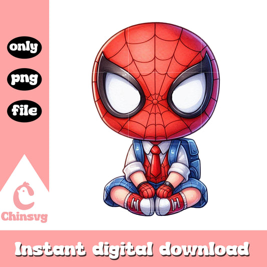 Student spider man wear uniform png, central high school png