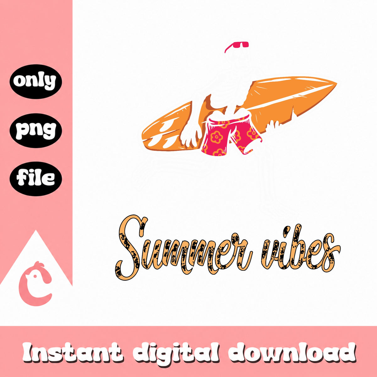 Summer Vibes Surfboard Beach PNG, Retro Summer PNG, Surf PNG