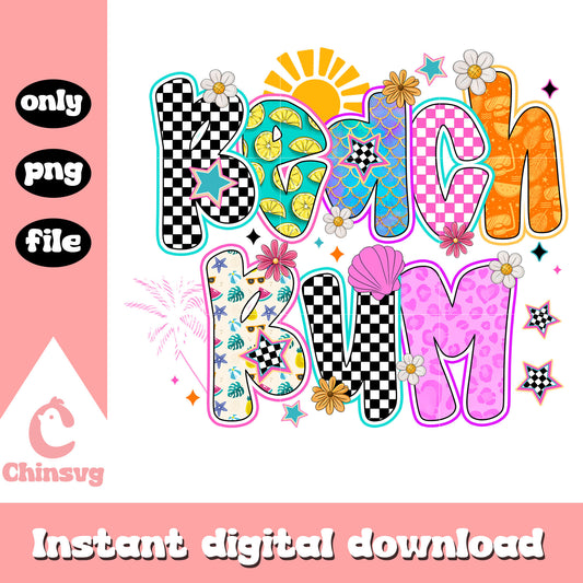 Summer beach bum png, summer beach clipart​, summer vibe​s png