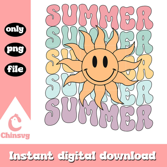 Summer the sun logo design png, sun summer png, summer holiday png