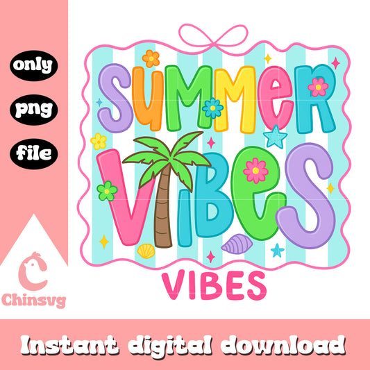 Summer vibes holiday design png, summer logo​ png, trending png