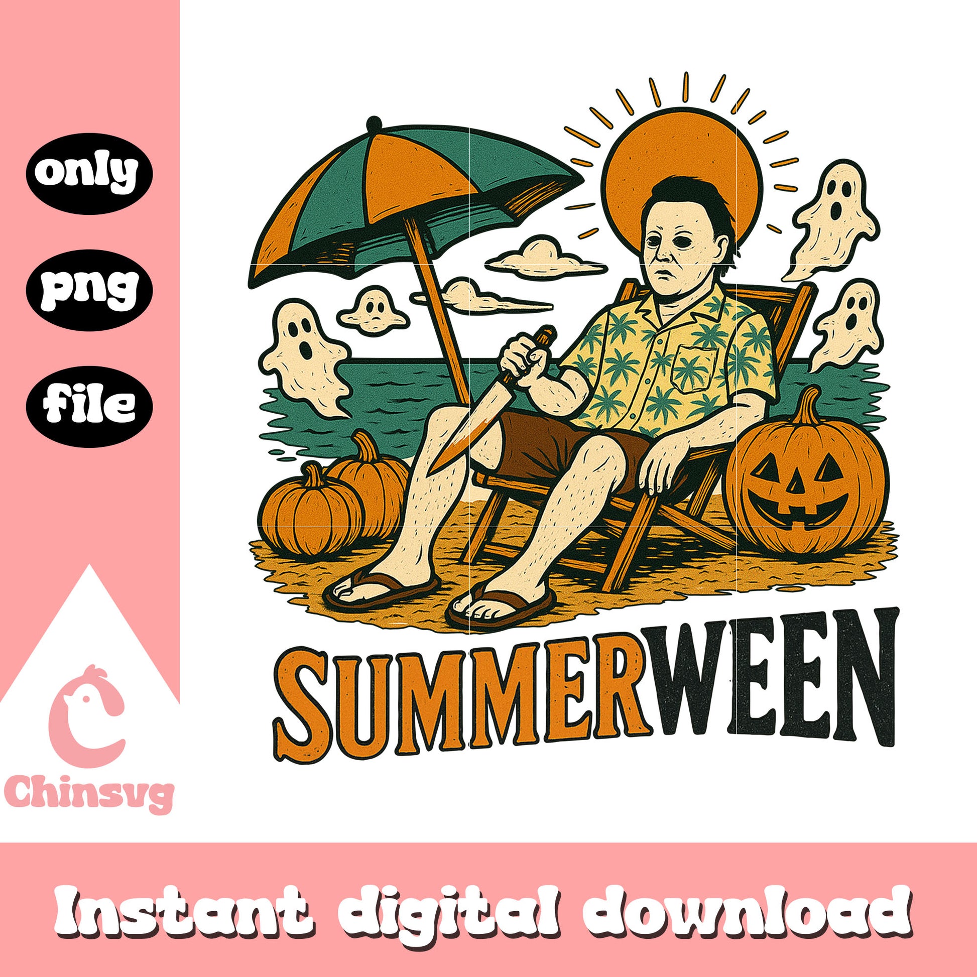 Summerween michael myers design png, halloween michael myers movies png