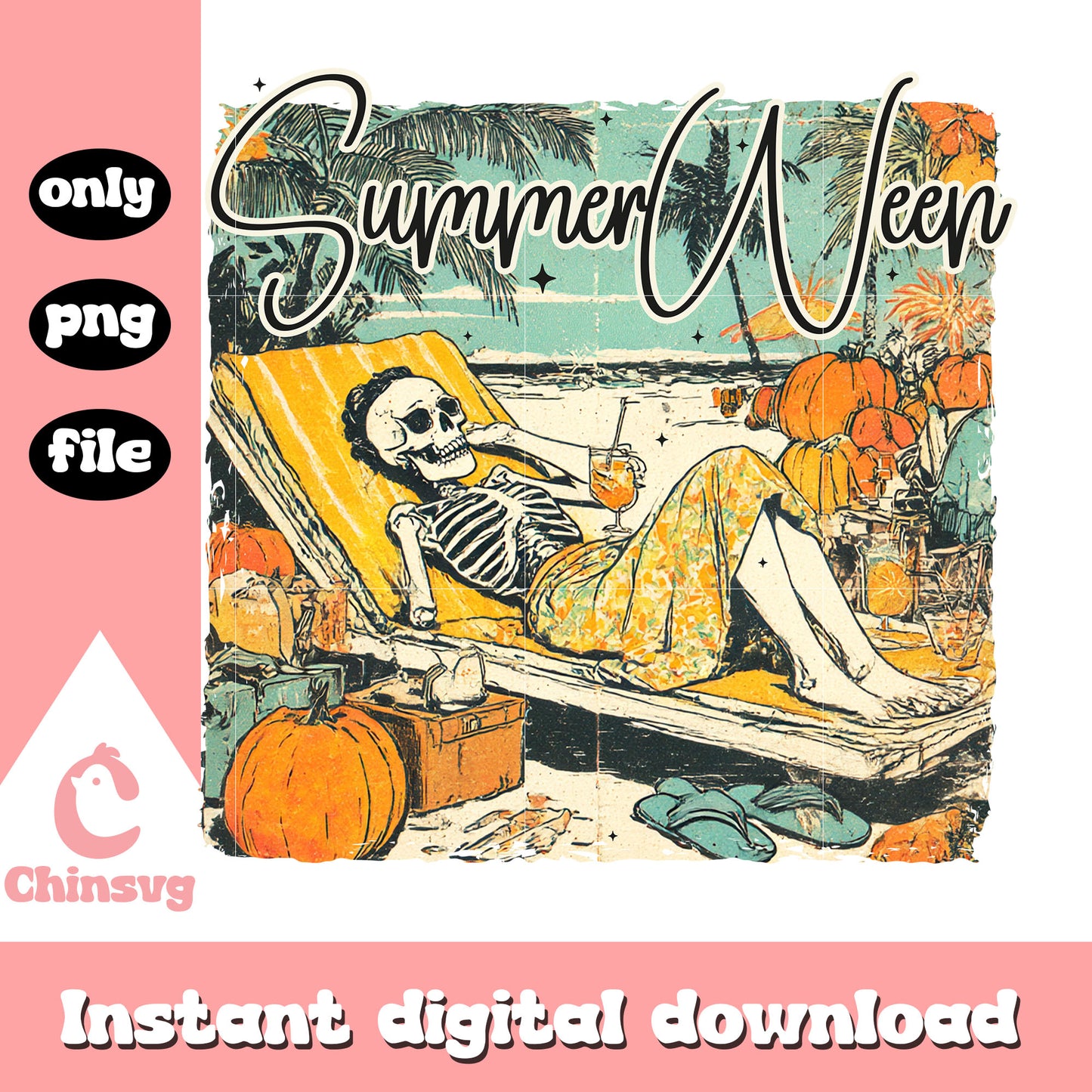 Summerween skeleton drawing halloween png, halloween art png
