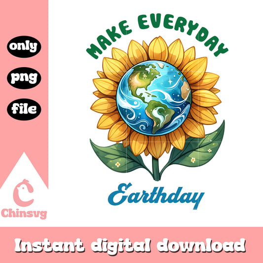 Sunflower make earth day everyday png, earth day quotes png