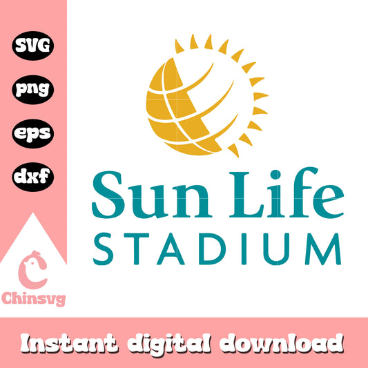 Sun life stadium logo design svg, nfl football team svg
