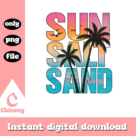 Sun salt sand shadow design png, summer season​ png, trending png