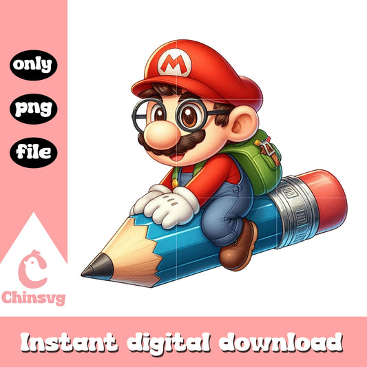 Super Mario drive school design png, super mario bros png