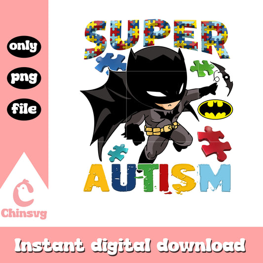 Super batman autism png, autism awareness png, marvel png