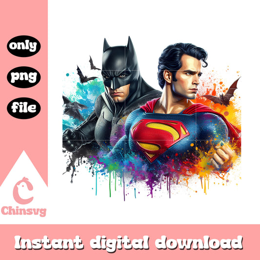 Superhero batman and superman png, marvel characters png