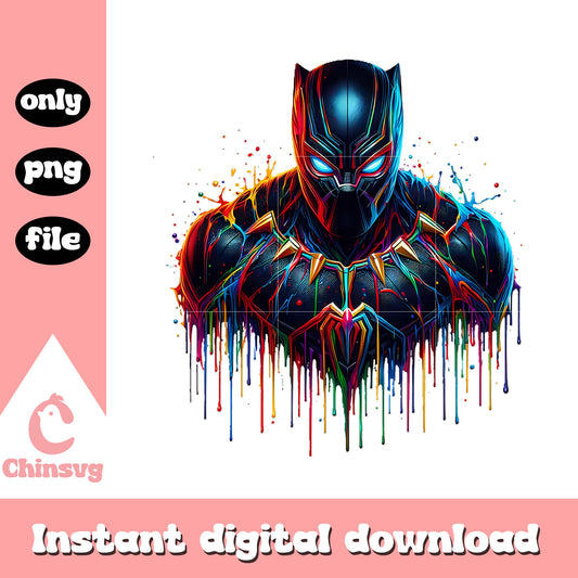 Superhero black panther design png, marvel comic png