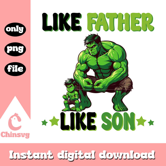 Superhero hulk like father like son png, advengers png, marvel png