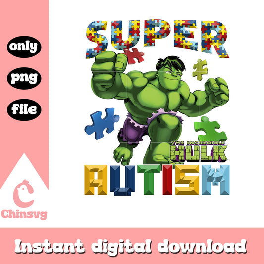 Super incredible hulk cartoon autism png, autism awareness png