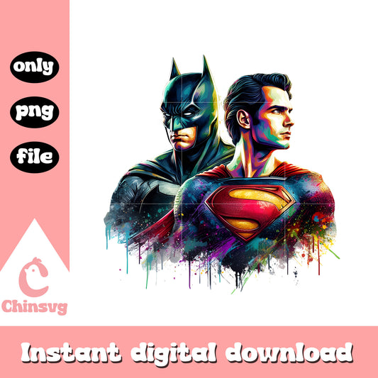 Superman and batman characters png, marvel heroes png