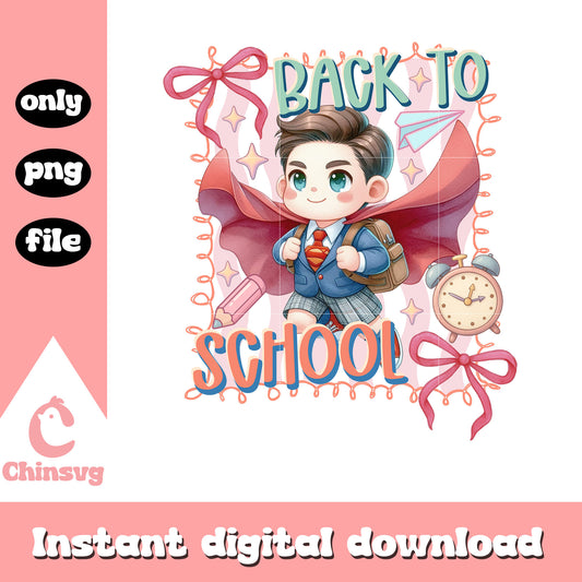 Superman back to school coquette clipart png, superman marvel png
