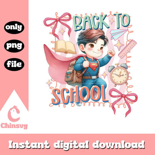 Superman back to school coquette png, superman clipart png