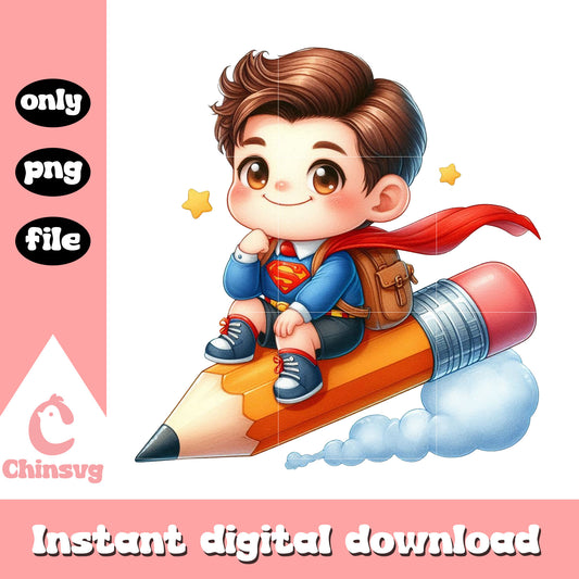 Superman drive magic school bus design png, magic school png