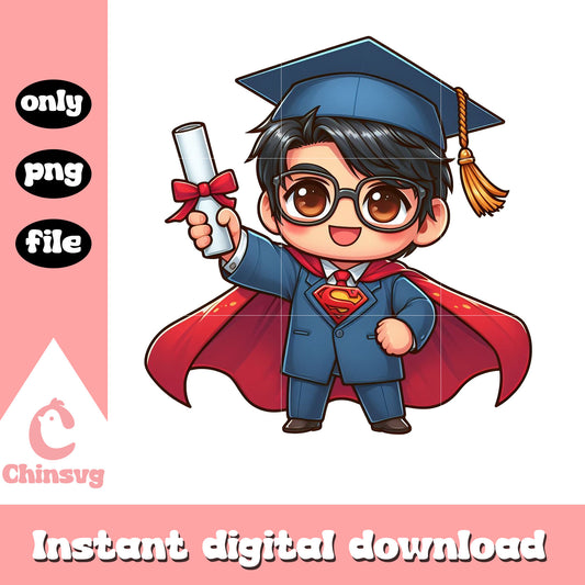 Super man graduation design png, dc comics super man png