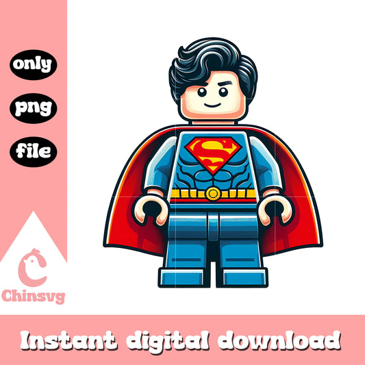 Superman minifigures design png, heroes marvel lego png
