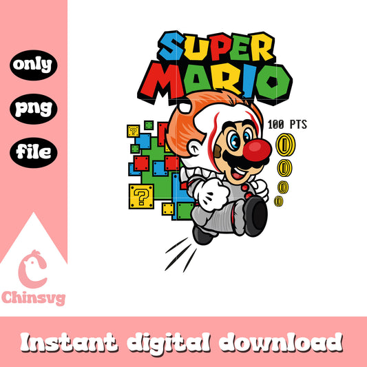 Super mario cosplay pennywise png, super mario movie png
