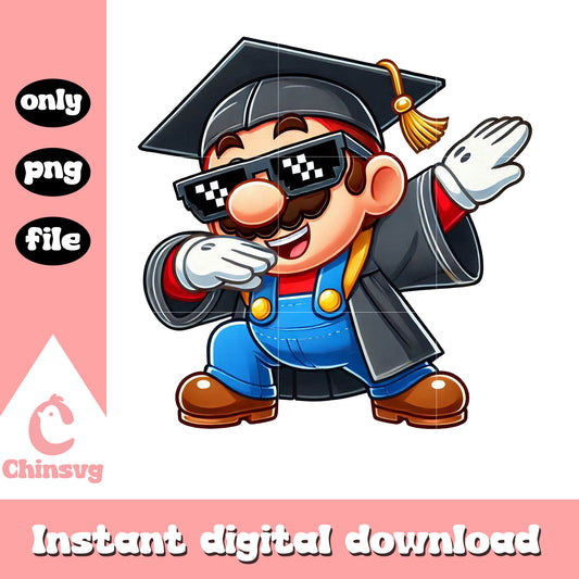 Super mario design day graduation png, super mario movie png