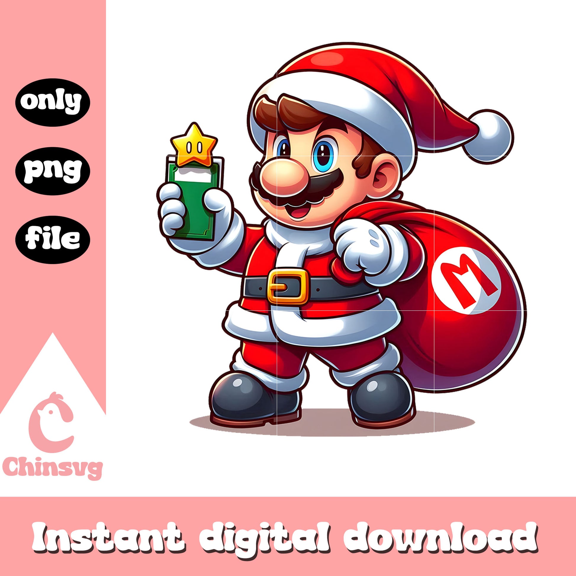 Super mario give gift on christmas eve png, super mario bros png