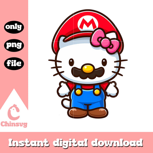 Super mario hello kitty png, hello kitty costume png, cartoon png