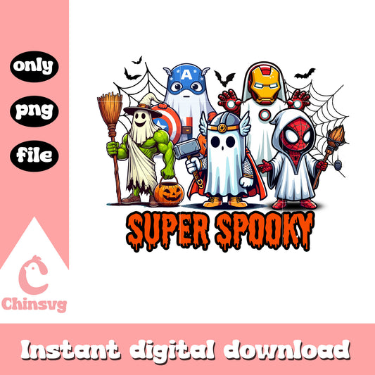 Super spooky avengers costumes design png, the marvel png