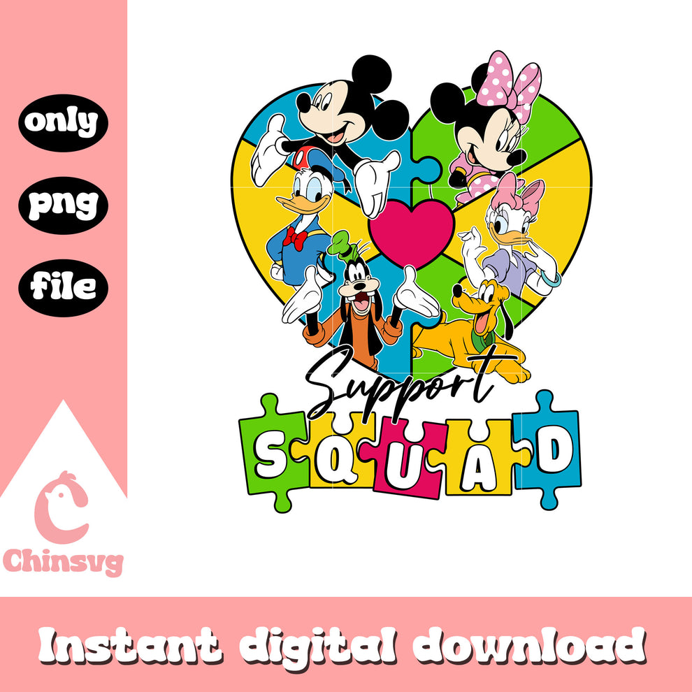Support squad mickey friends png, autism awareness day png – Chinsvg