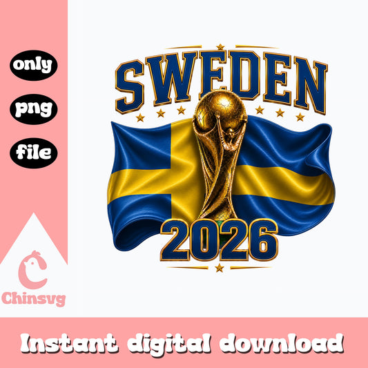 Sweden 2026 World Cup PNG, Sweden Football Flag PNG, Soccer PNG