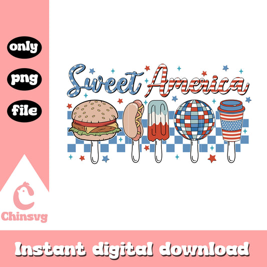 Sweet America food 4th of july png, food and drink 4th of july png