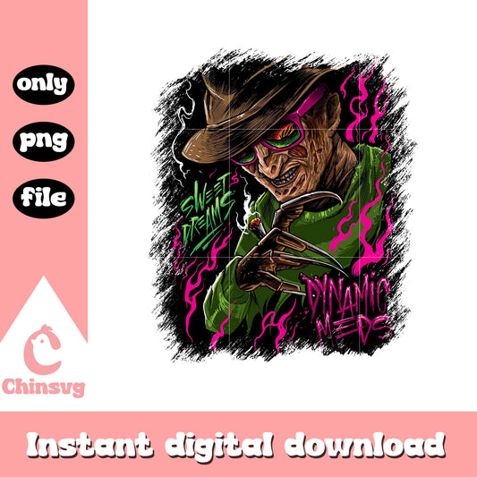 Sweet dreams halloween horror movie png, freddy krueger png